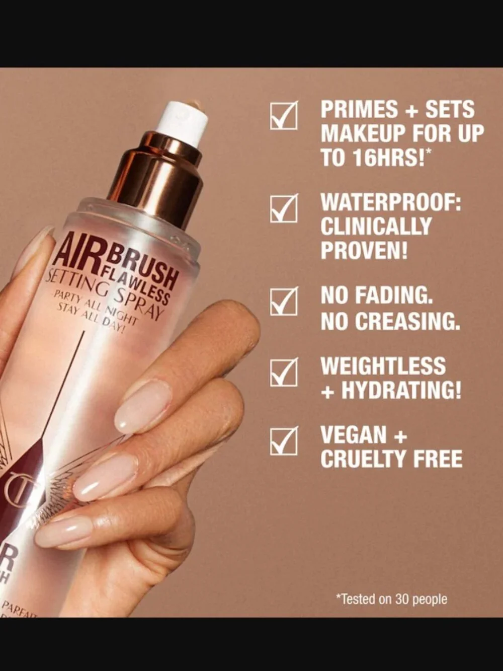 Charlotte Tilbury Airbrush Flawless Setting Spray 34ml Travel Size NWOB New